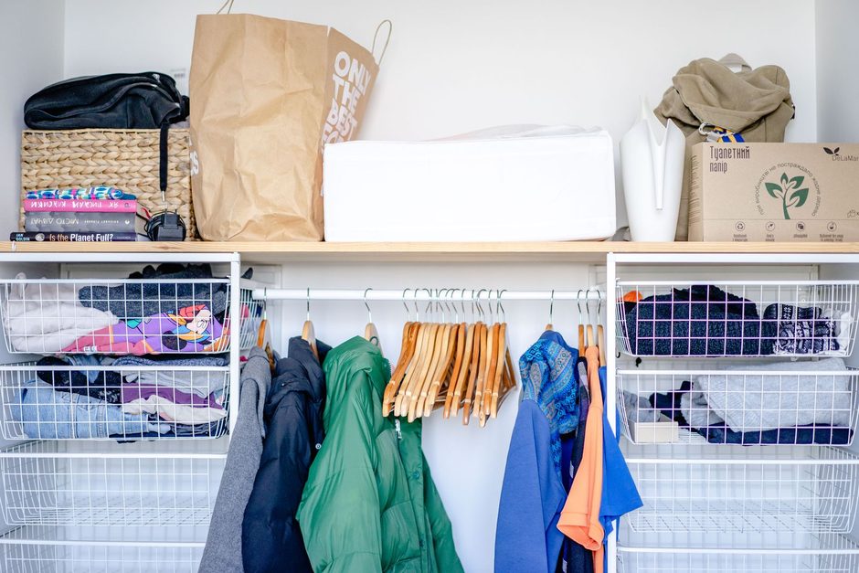 Photo by Atlantic Ambience on Pexels Organised wardrobe with hanging clothes and shelves in a clean home. Photo by Atlantic Ambience on Pexels