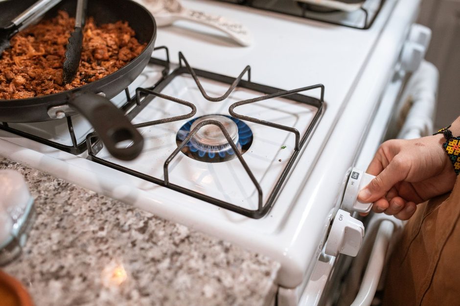 Photo by RDNE Stock project on Pexels Gas stove hob with burners and a pan on a bright kitchen counter. Photo by RDNE Stock project on Pexels